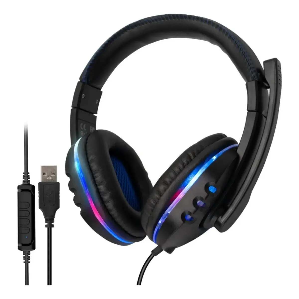 Headset Gamer RGB Led Com Microfone P2 P/ PC PS4 PS5 Xbox Celular Notebook Surround 5.1 Landara — foto 8