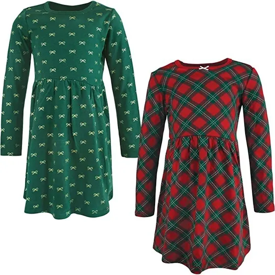 Bello Vestido Navidad De Niñas Se Vende El Par  Talla 6 Y 8