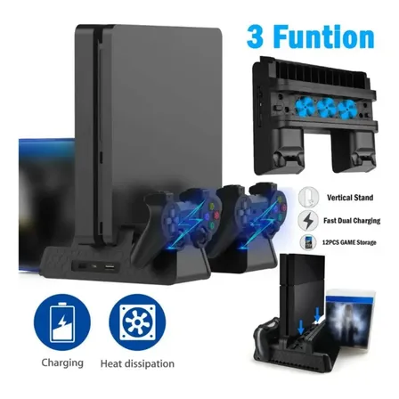 Base Refrigerante Para Sony Ps4 Slim Pro Negro
