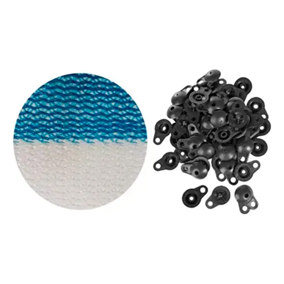 Malla Raschel Rollo 10mt Azul-blanco 80% 2.10mt