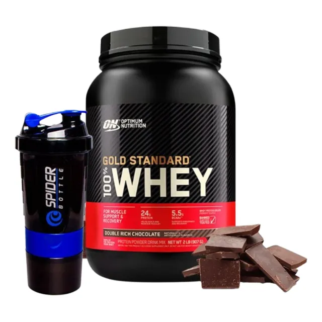 Proteina Gold Standard Chocolate 100% Whey 2 Lb +shaker