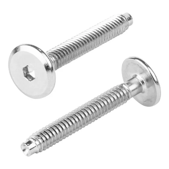 Tornillo Conector Union Niquelado Muebles 4.5cm X 1/4 100pzs
