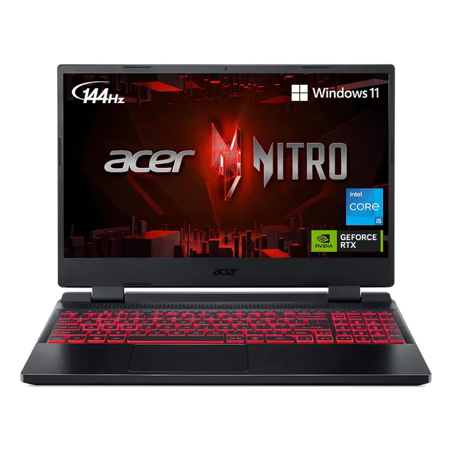 Notebook Gamer Acer Nitro Core I5 8gb Ssd 512gb Rtx3050 W11 Color Negro