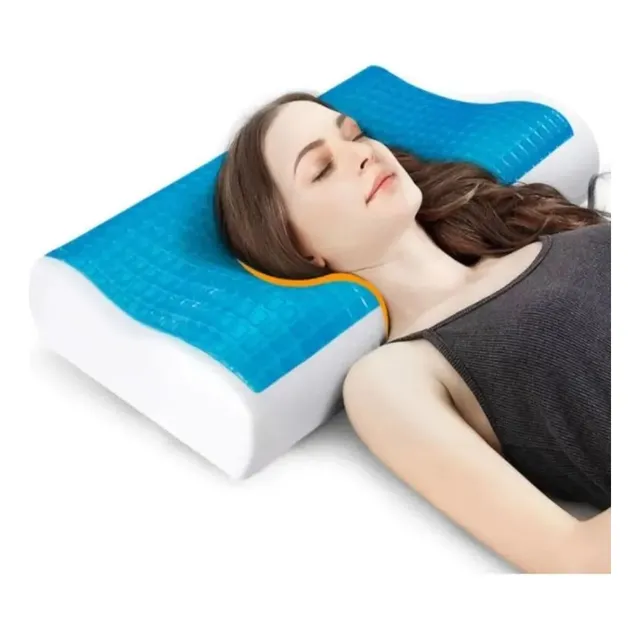 Almohada Ortopedica Viscoelastica Con Gel + Funda Anti Ronqu
