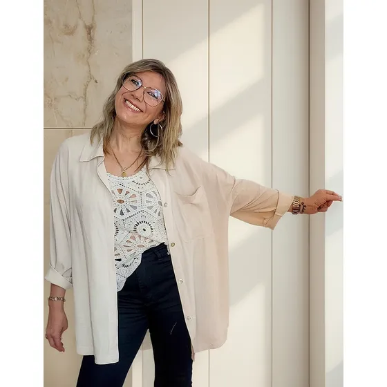 Camisa Sobrecamisa Lino Fino Mujer Talles Grandes Silene