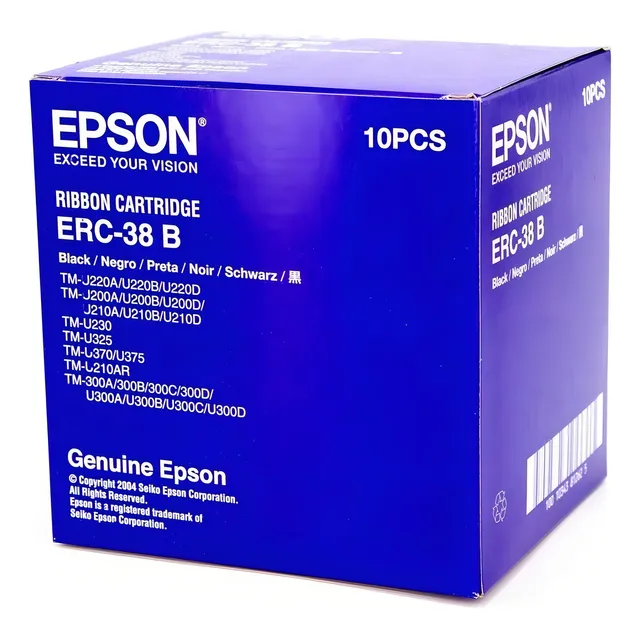 10 Cintas Epson Erc-38b Negra Para Impresora Tmu-200 /tm-300