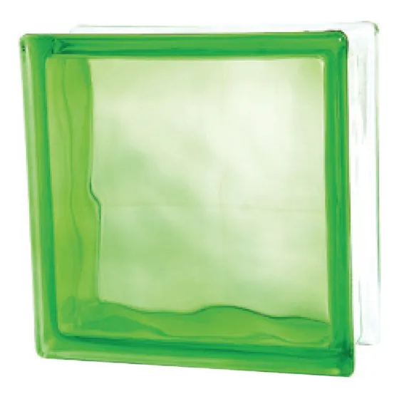 Bloque De Vidrio  Nube Verde  19x19x8cm (6 Piezas)