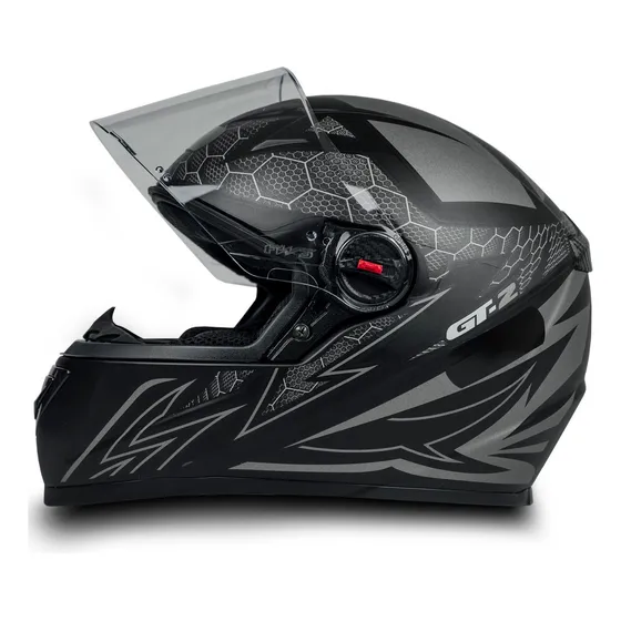 Capacete Fw3 Com Narigueira Preto Fosco 58 Modelo Gt2