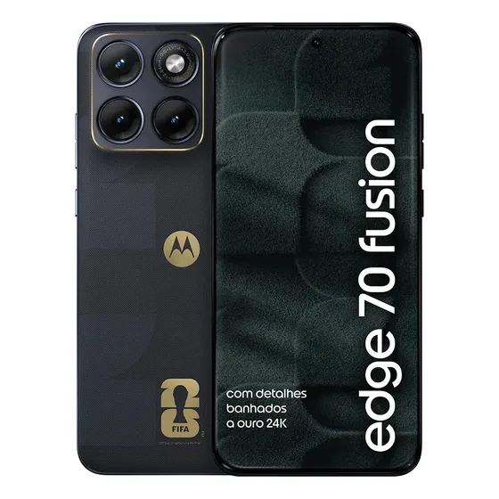 Smartphone Motorola Edge 70 Fusion 5g Fifa World Cup Collection - 256gb 24gb (8gb Ram + 16gb Ram Boost), Camera 50mp Sony Lytia 710, Tela 1.5k Extreme Amoled - Grafite