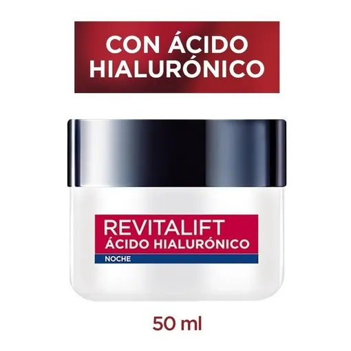 Crema Facial Noche Loréal Paris Revitalift Ácido Hialurónico Todo Tipo De Piel