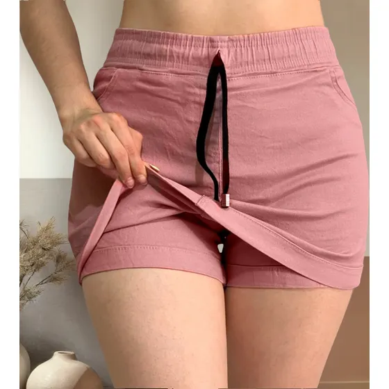 Short Falda Mujer Gabardina Stretch Skinny