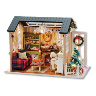 Kit De Casa De Muñecas Diy: Modelo De Casa En Miniatura Auto Kit De Casa De Muñecas Diy: Modelo De Casa En Miniatura Auto