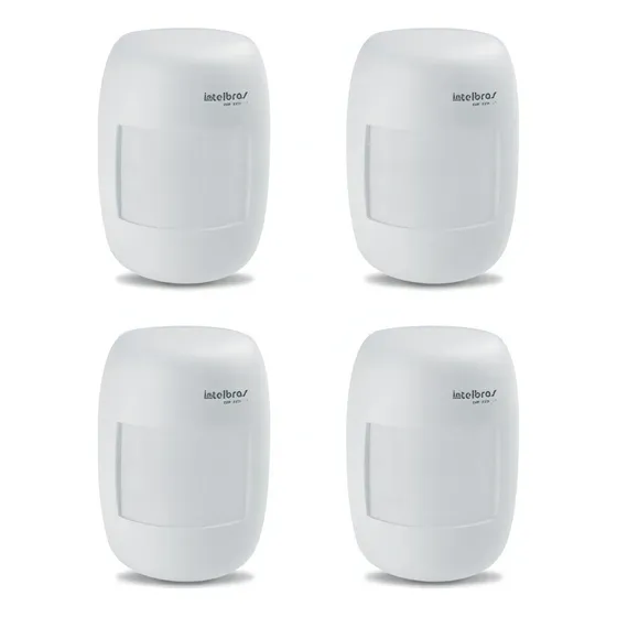Kit 4 Sensores Alarme Passivo Com Fio Ivp 3000 Cf Intelbras