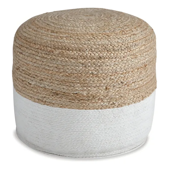 Signature Design By Ashley Sweed Valley Puf De Yute Y Algod. Color Ashley Furniture Signature Design - Puf Sweed Valley - Cómodo Puf Y Otomano - Casual - Natural/blanco