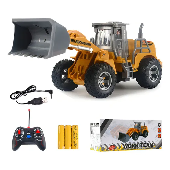 Excavadora Control Remoto Niños Rc Juguete Y Color Naranja Claro
