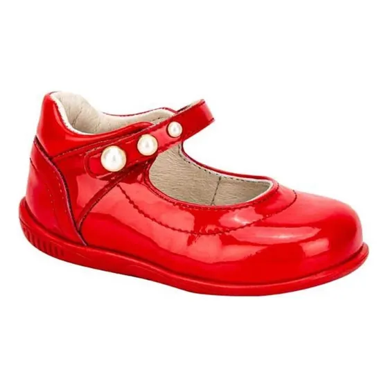 Bota De Niña Zapatos Chabelo 339d En Rojo Charol