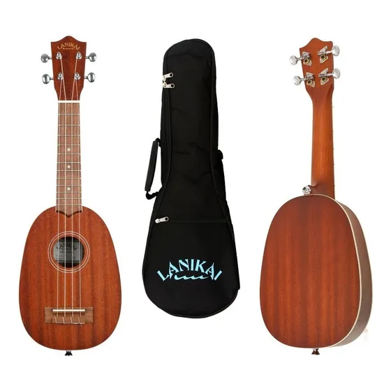 Lanikai Ukulele ma-p tamaño soprano pineapple funda color acabado natural