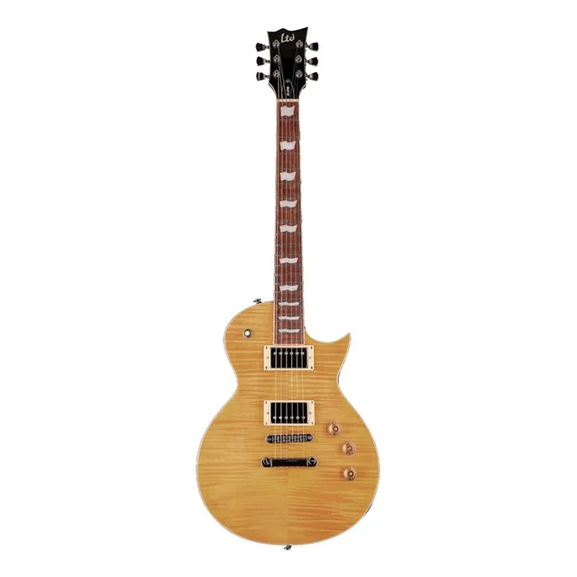 Guitarra eléctrica LTD EC Series EC-256 de arce/caoba vintage natural