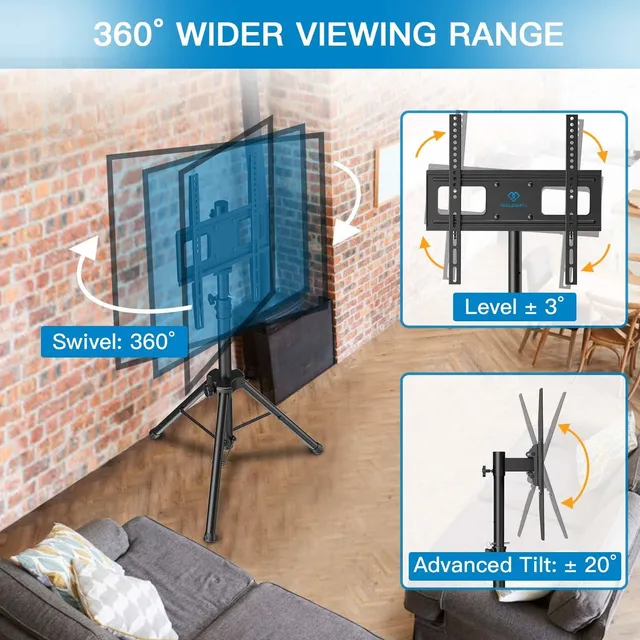 Perlesmith Soporte Para Tripode Tv Portatil Televisor 23