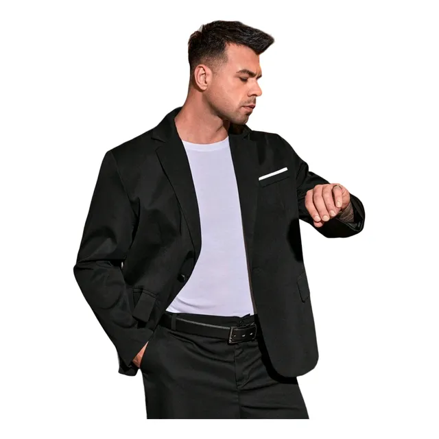 Blazer Para Hombre Con Diseño De Solapa Con Botón
