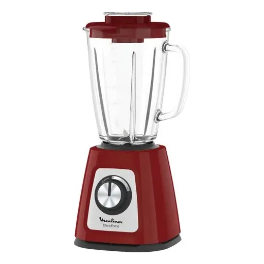 Licuadora Moulinex Blendforce Jarra Vidrio + Vaso 800w Roja Color Rojo