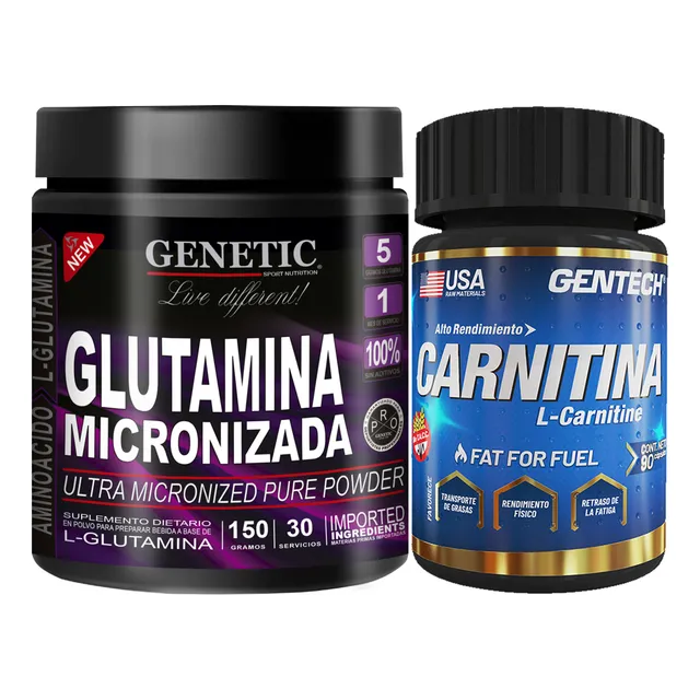 Combo Definicion Pre Post Ena Glutamina + Carnitina + Dieta