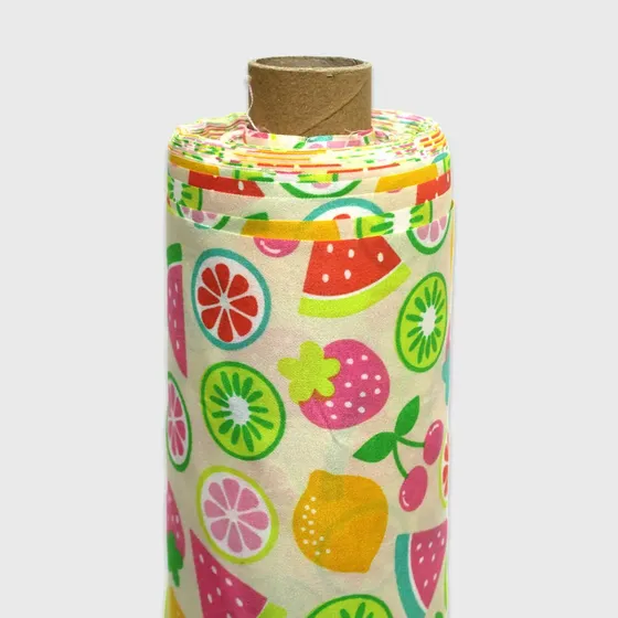 Tela Algodón Candy Cocinero Frutal 120 Cm Ancho - Rollo 30