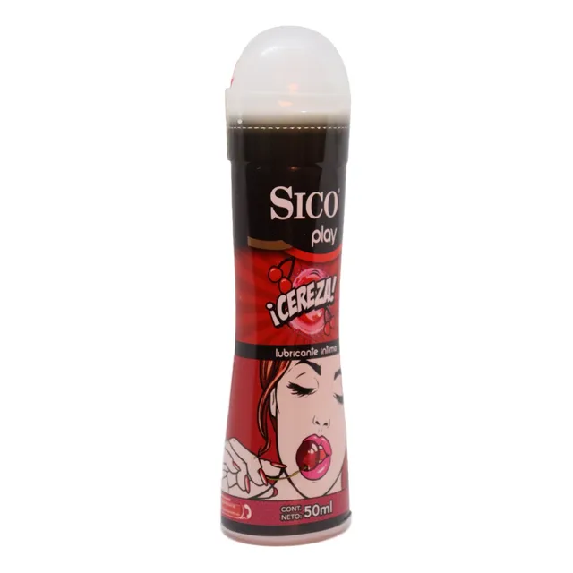 Lubricante Sico Play Sabor Y Olor A Cereza 50 Ml.