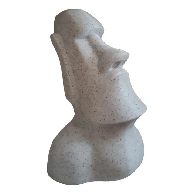 Estatua Moai Escultura Decoración Mármol