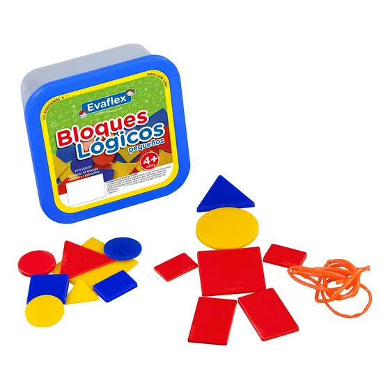 Bloques Logicos Evaflex Plastico Juego Didactico C/48 Pzas