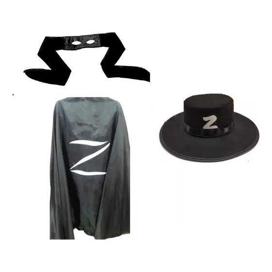 Disfraz El Zorro Niño Capa Antifaz Y Sombrero. Chirimbolos