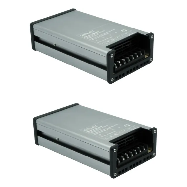Paq 2pzs Eliminador Voltaje Cd12v 200w Impermeable Wel-007