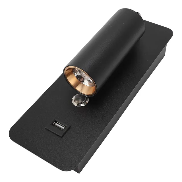 Lectura Giratoria Con Puerto Usb Led De Pared Para Mesita De