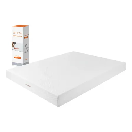 Colchon King Size Memory Foam 200×190 Cm Espuma Ergonómico Firme Soporta 240 Kg Caja Blick Color Blanco