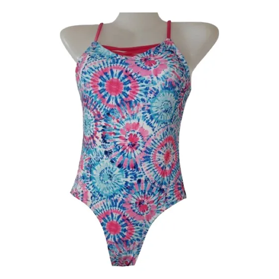 Traje De Baño Entero Estampado Medallones