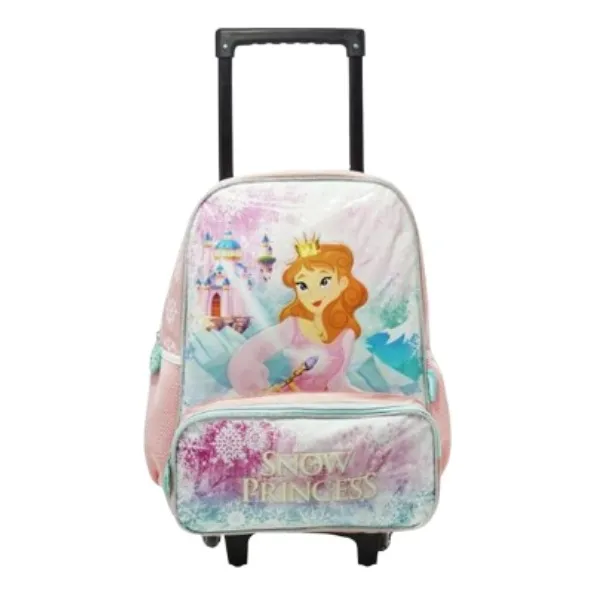 Mochila Escolar Lsyd Snow Princess Reforzada Con Carro 42 Cm