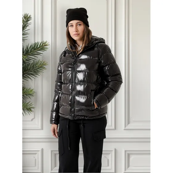 Campera Abrigo Impermeable Glitter Upminorista Mujer