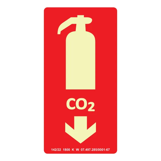 Placa De Sinalização Extintor Co2 - Fotoluminescente 