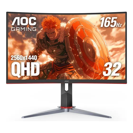 Monitor Curvo Aoc Cq32g4ve De 32 Para Juegos 2k Qhd, 180hz