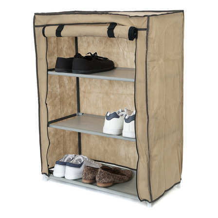 Organizador Zapatos Botinero Zapatero 9 Pares Con Tela Compa Color Marrón Organizador Zapatos Botinero Zapatero 9 Pares Con Tela Compa Color Marrón