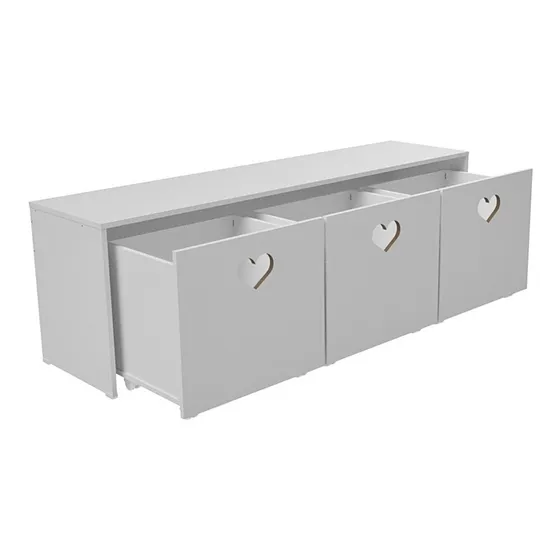 Rack Com Baús De Brinquedos Infantil Menina Mariana 100% Mdf