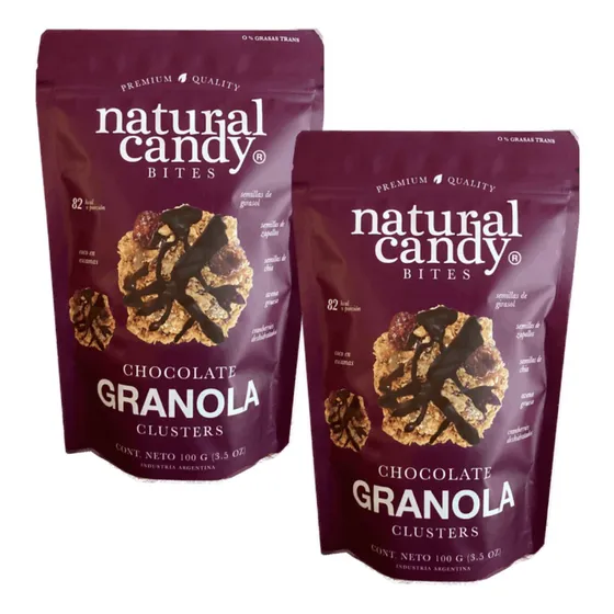 Granola Clusters Con Chocolate Natural Candy 100gr X2
