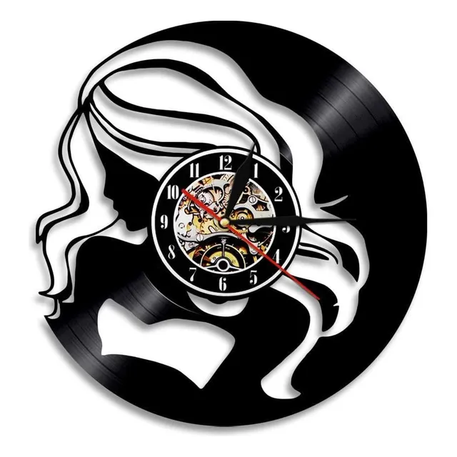 Reloj Pared Para Mujer Pelo Largo Compra Niña Disco Vinilo