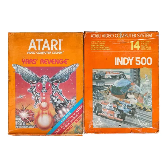 Atari 2600 Yar's Revenge + Indy 500 Ed. 1981 Físico