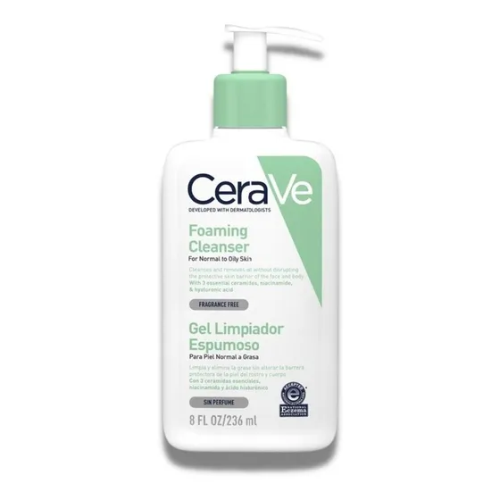 Cerave Gel Espumoso De Limpieza Para Rostro Y Cuerpo 473 Ml.