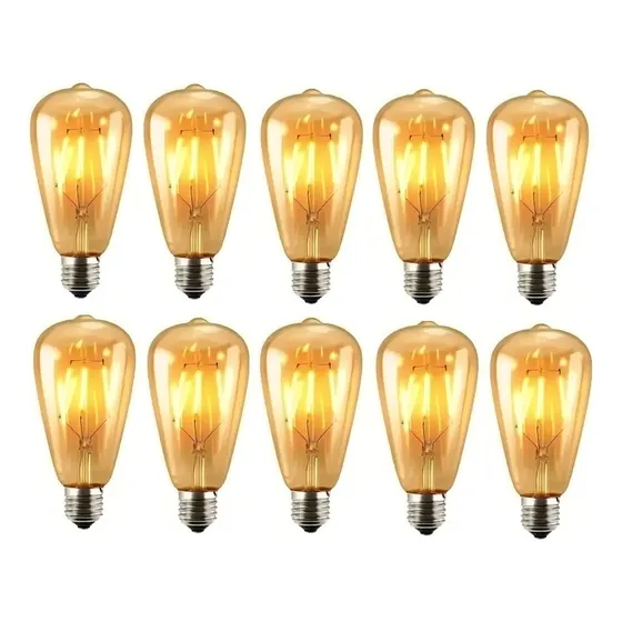 Ampolletas Filamento Led Edison 4w Retro Vintage Color de la luz Blanco cálido ST64