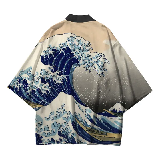 Yukata Kanagawa La Ola Arte Japón Seda