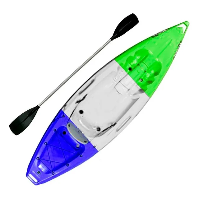 Kayak Sportkayak Maori Pesca + Remo Pasacaña Respaldo Color Azul\blanco\verde