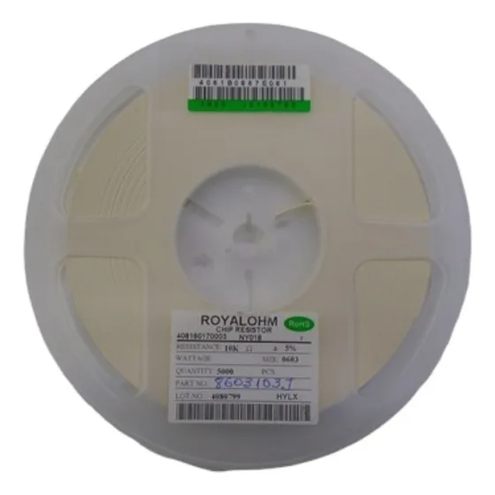 Resistor 10k 0603(smd) 5% - Rolo Com 5.000 Peças