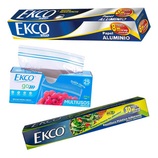 Aluminio, Plástico Adherente Y Bolsas Para Congelar Ekco Aluminio, Plástico Adherente Y Bolsas Para Congelar Ekco